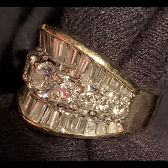 3 Ct Yellow Gold Diamond Cocktail CHRISTMAS GIFT - Picture 4 of 16